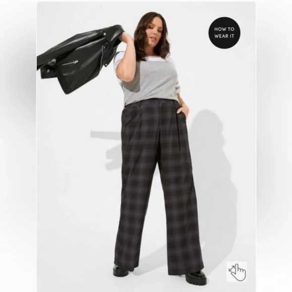 NWT Torrid Wide Leg Stretch Crepe High-Rise Pant Size 12 Tall - Picture 1 of 4